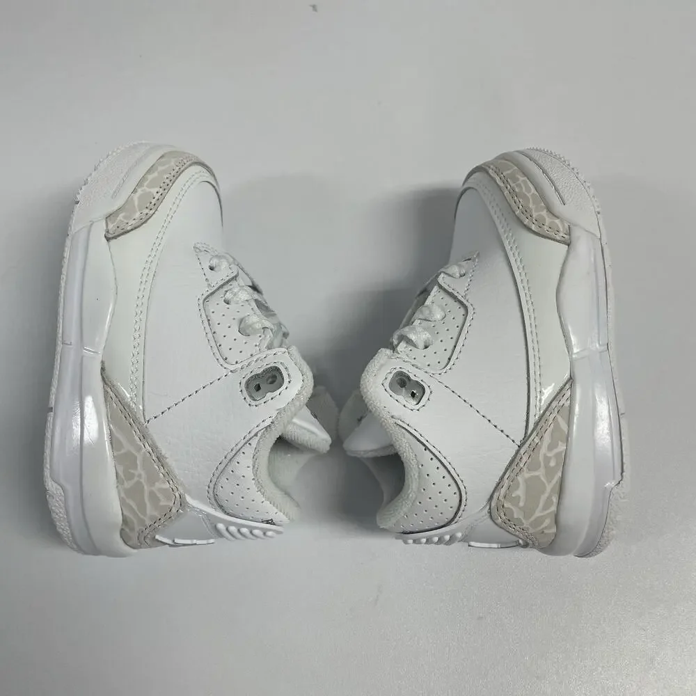 Air Jordan 3 Retro TD 'Pure Money' 2025 DM0968 111 Size 6 C Toddler White Shoes